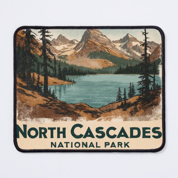 Item preview, North Cascades National Park Postcard Vintage Retro Travel designed and sold by TravelPostcardGems.