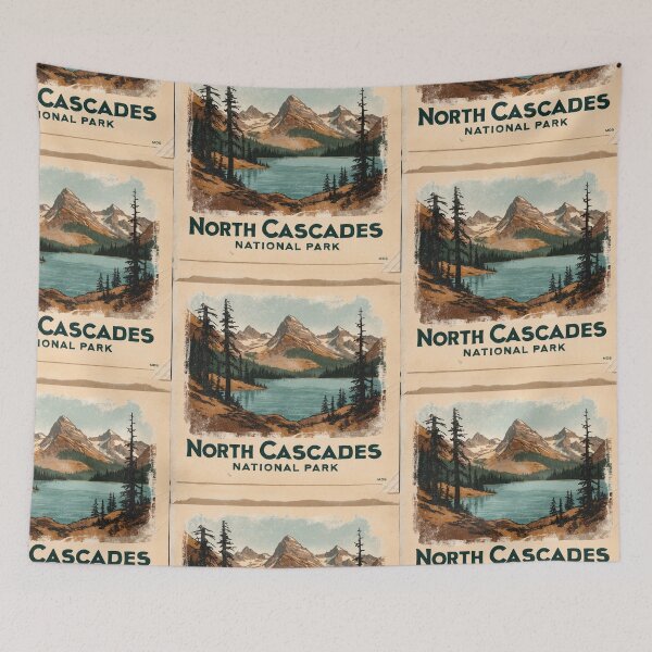 Item preview, North Cascades National Park Postcard Vintage Retro Travel designed and sold by TravelPostcardGems.