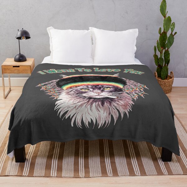 Item preview, I want to love you, Rastafarian cat designed and sold by Hen-C-Art.