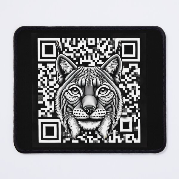 Item preview, Lynx art in QR Code style (no code) designed and sold by umfhn.