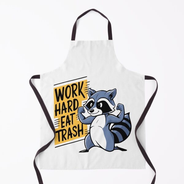 Item preview, Work Hard Eat Trash! Raccoon Gym Pun designed and sold by PMCreative.