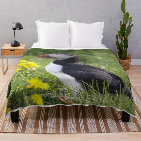 Item preview, A puffin with flowers designed and sold by kathleenjean.
