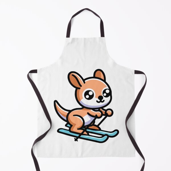 Item preview, Cute Kangaroo Skiing Cartoon designed and sold by PMCreative.