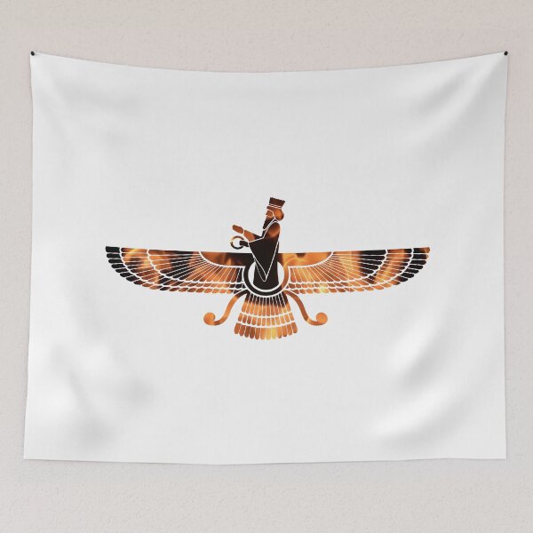 Item preview, Zoroaster symbol design with flames -Zoroastrianism religion of fire designed and sold by mrsupicku.