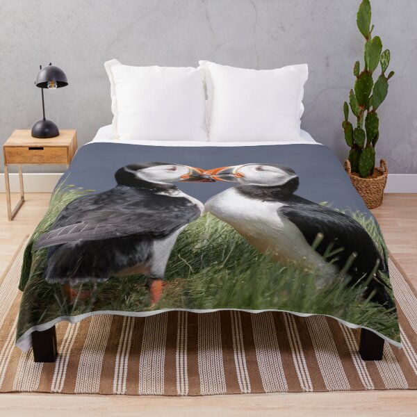 Item preview, puffins, kissing in love designed and sold by kathleenjean.