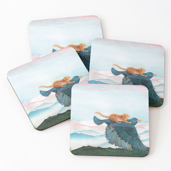 Item preview, Starling and Dormouse Flying over Mountains and Expansive Valleys designed and sold by Julia Doria.