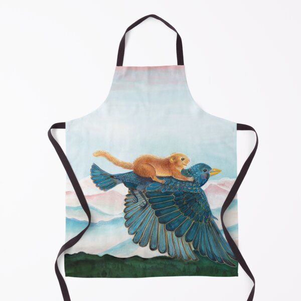 Item preview, Starling and Dormouse Flying over Mountains and Expansive Valleys designed and sold by Julia Doria.