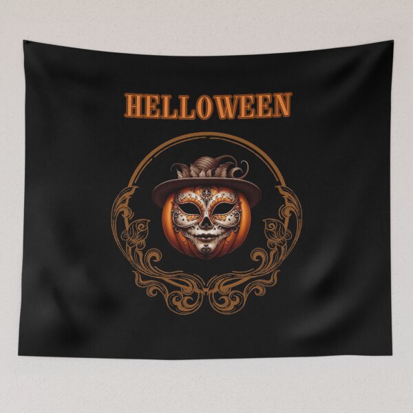 Item preview, Elegant Pumpkin Mask - Halloween Chic designed and sold by GorinART.