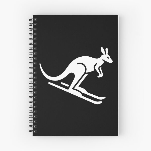 Item preview, White And Black Kangaroo Skiing Graphic designed and sold by PMCreative.