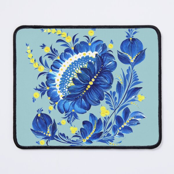 Item preview, Ukrainian art, Petrykivka art, Ukrainian Blue flower designed and sold by Sunflower-7.