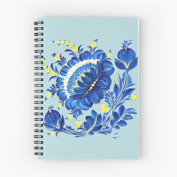 Item preview, Ukrainian art, Petrykivka art, Ukrainian Blue flower  designed and sold by Sunflower-7.
