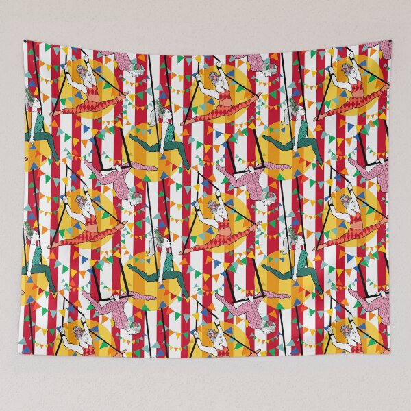 Item preview, Big Top Acrobats (Red and White Stripes)   designed and sold by IrishVikingDesigns.