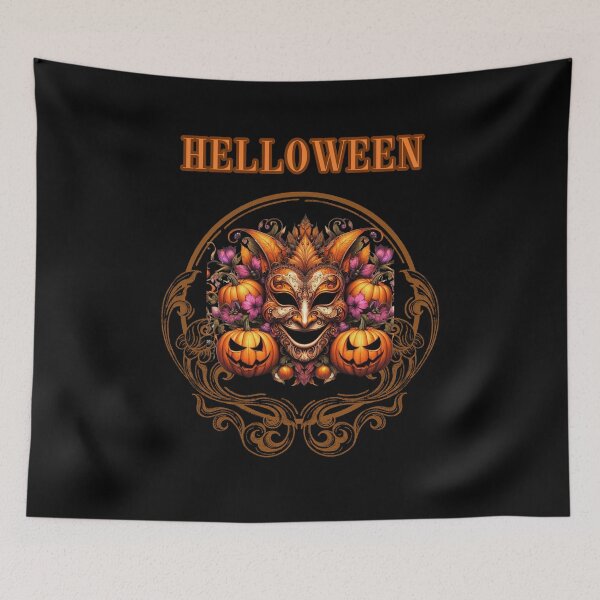 Item preview, Elegant Pumpkin Mask - Halloween Chic designed and sold by GorinART.