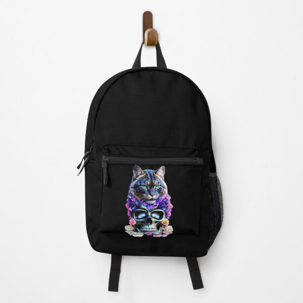 Item preview, Cat, skull and roses designed and sold by CamillaCreation.