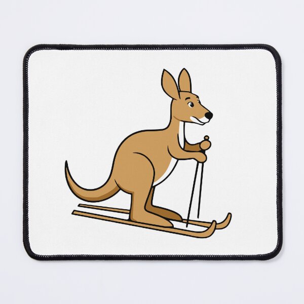 Item preview, Skiing Kangaroo! Kangaroo Skiing Cartoon designed and sold by PMCreative.