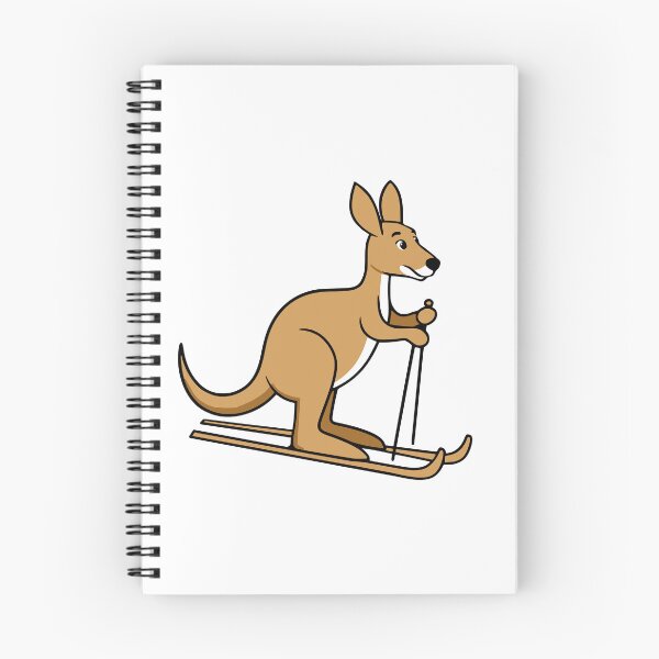 Item preview, Skiing Kangaroo! Kangaroo Skiing Cartoon designed and sold by PMCreative.