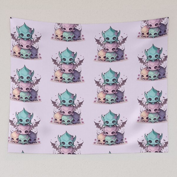 Item preview, Adorable Kawaii Inspired Multicolor Pile of Bats designed and sold by JstPeachy.