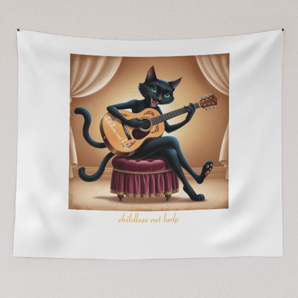 Item preview, childless cat lady designed and sold by sisira gunarathna.