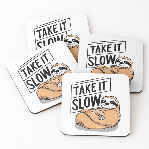 Item preview, Take It Slow! Cute Funny Sloth Pun designed and sold by PMCreative.