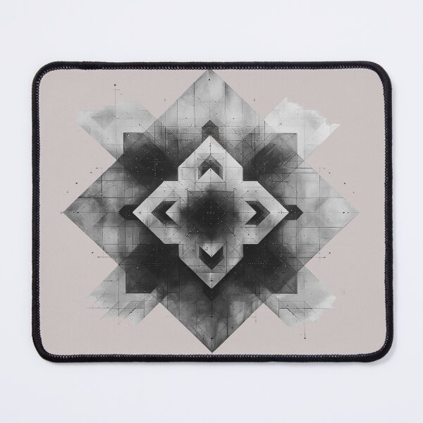 Item preview, Geometric Abstract Black and White Flower designed and sold by Sweegle.