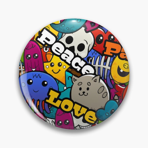 Artikelvorschau, Farbenfrohes Kawaii Doodle Art Muster - süßes und verspieltes Design entworfen und verkauft von ArtLab-store.