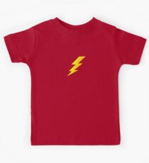 Lightening Bolt Super Character Cartoon T-Shirt Duvet Kids Tee