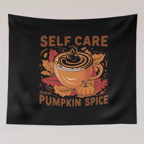 Item preview, Self Care and Pumpkin Spice Autumn Latte Fall Leaves designed and sold by Hananiah Merch.