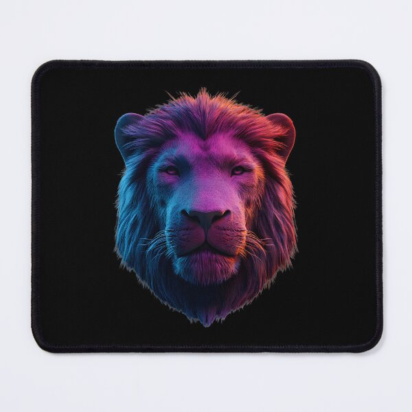Item preview, Lion Neon Colorful Head | Animals Lions Lovers Cute Gift designed and sold by ViralBrowser.
