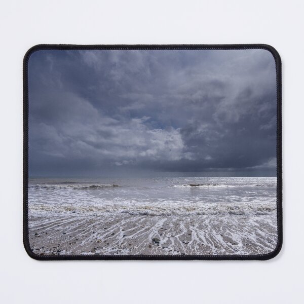 Item preview, Barmston beach view out to sea of sunlit clouds and Rainstorm designed and sold by MichaelBShannon.