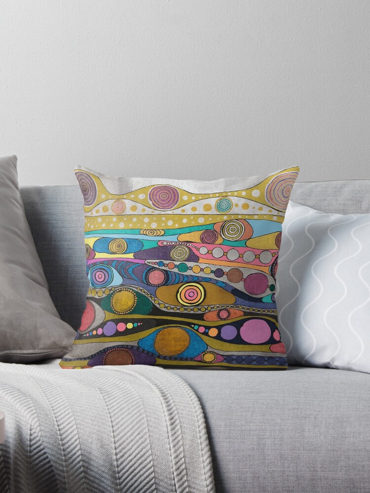 Thumbnail 1 of 4, Pillow, NO.5|The perspective of ants|Art of Ant|colorful| designed and sold by ic45asta.
