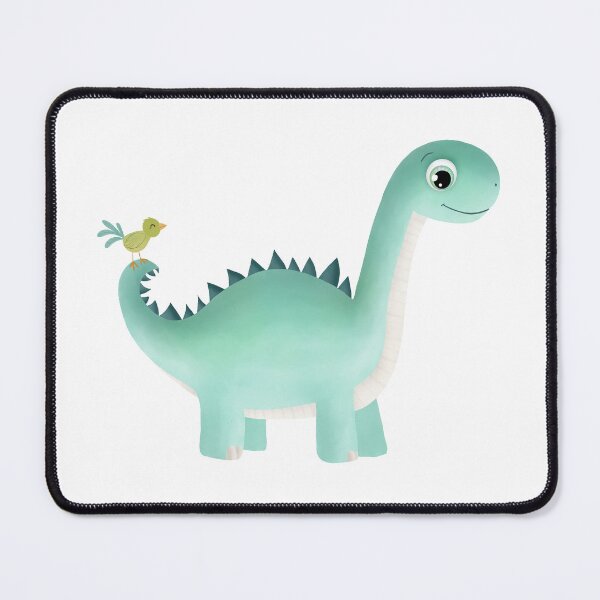 Item preview, A very long time ago - dinosaur with bird designed and sold by Mrs-mint.