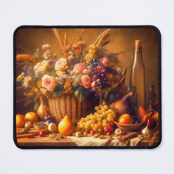 Item preview, Pintura de naturaleza muerta con frutas sobre una mesa designed and sold by SideKickCreates.