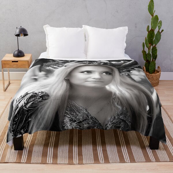 Item preview, Black and white Fantasy Dragon Princess designed and sold by Jennifer Morcom.