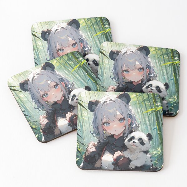 Item preview, Anime small girl with panda in forest art designed and sold by TheArtistOf2022.