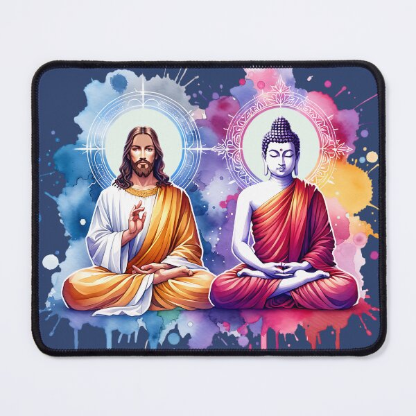Item preview, Jesus Christ and Buddha Meditating designed and sold by RayCrimson.