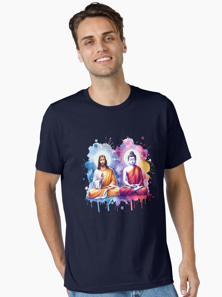 Jesus Christ and Buddha Meditating