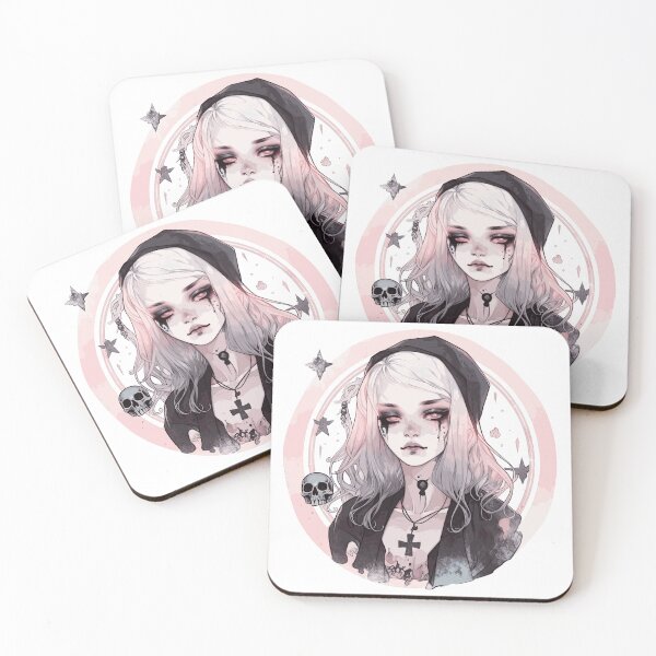 Item preview, Pretty Pink Pastel Goth Emo Girl designed and sold by JstPeachy.