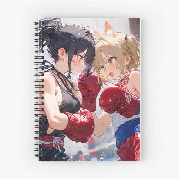 Item preview, Boxing anime girls in ring portraits art designed and sold by TheArtistOf2022.