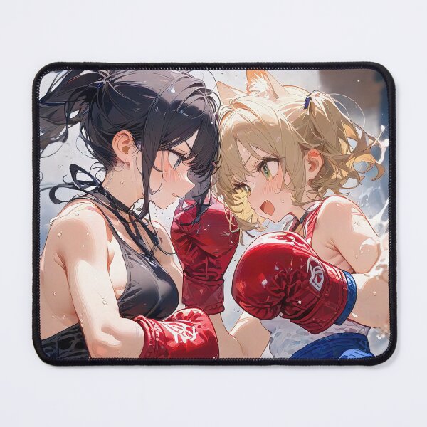 Item preview, Boxing anime girls in ring portraits art designed and sold by TheArtistOf2022.