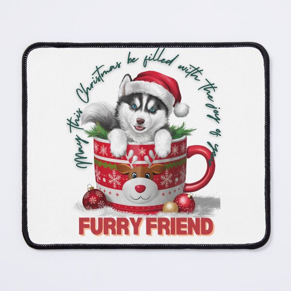 Item preview, Furry friend - Siberian Husky Coffee Christmas designed and sold by chanyawee.