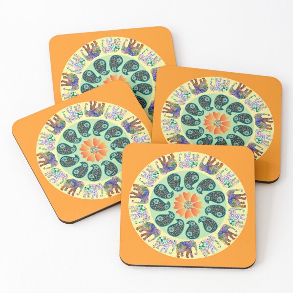 Item preview, Elephant motifs mandala  designed and sold by SharonVallis.