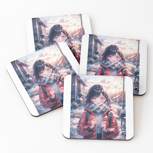 Item preview, Anime small girl in winter city art designed and sold by TheArtistOf2022.