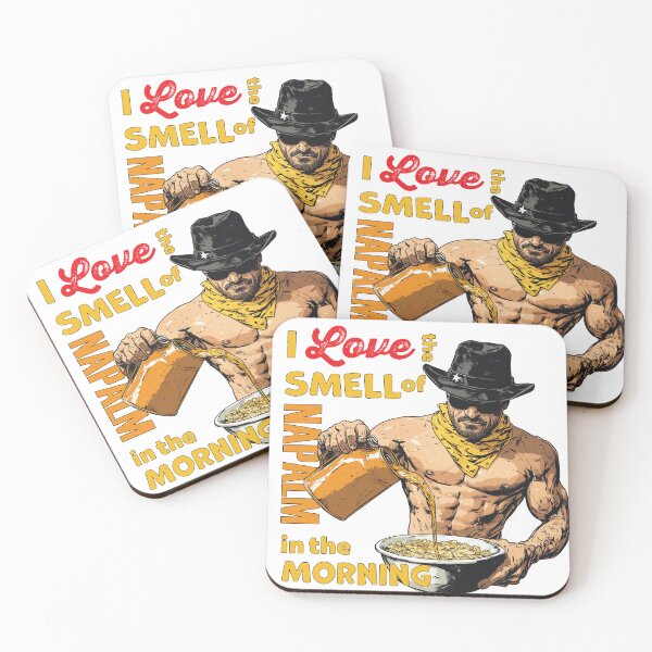 Item preview, "I love the smell of napalm in the morning" on my Wheaties! Apocalypse Now quote made kinda delicious looking. designed and sold by Galp.