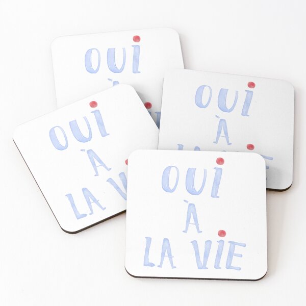Aperçu de l'œuvre Oui à la vie, oui à la vie, citation dicton français créée et vendue par monpetitbijou.