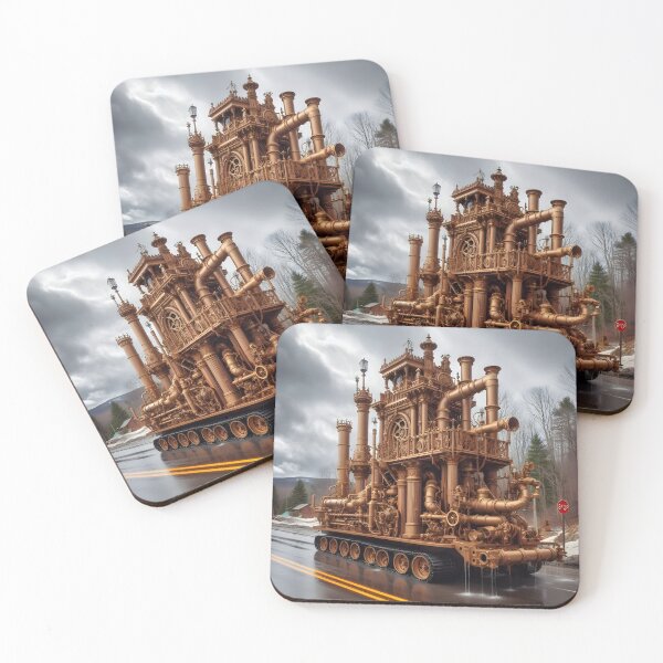Item preview, Abstract Steampunk Vehicle Design: Futuristic Meets Vintage Art designed and sold by PandaTShirtShop.