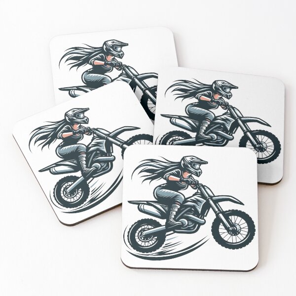 Item preview, MotoCross Lady, Woman on motorcycle, Girl on Dirt Bike designed and sold by Cr320.
