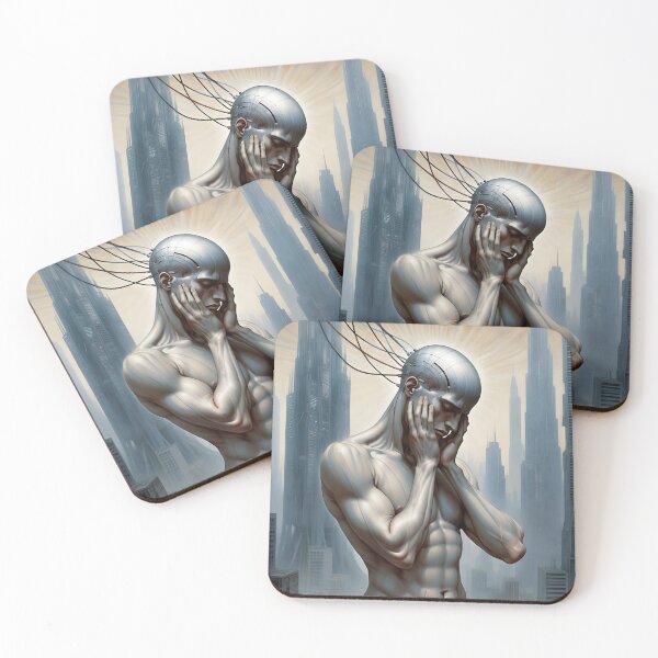 Item preview, futuristic man designed and sold by JoraArt.