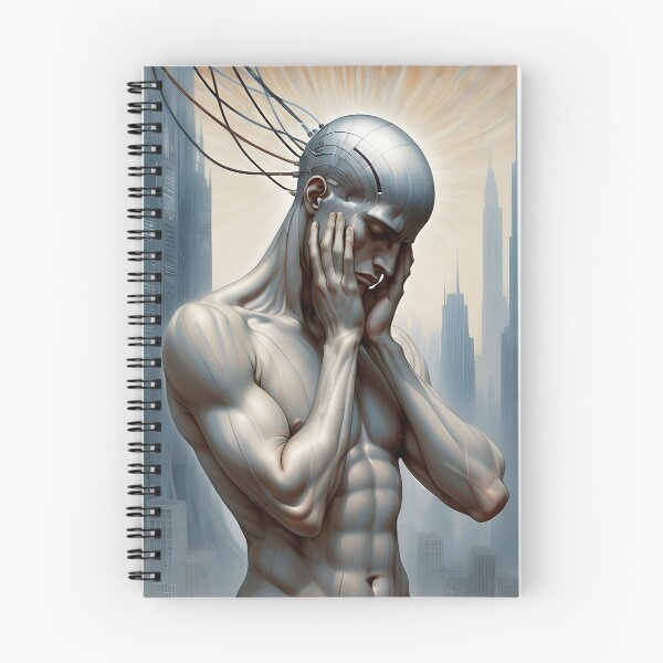 Item preview, futuristic man designed and sold by JoraArt.