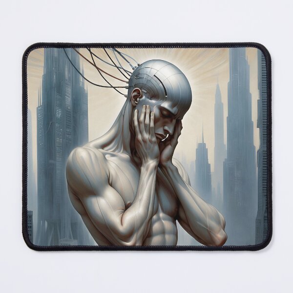 Item preview, futuristic man designed and sold by JoraArt.