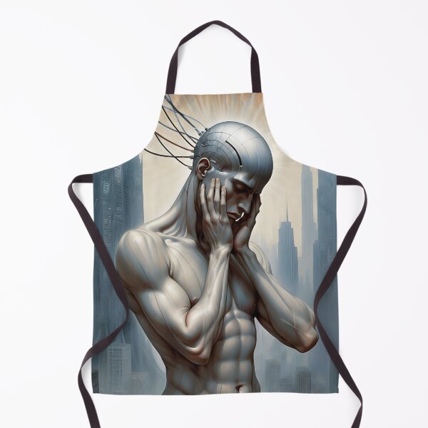 Item preview, futuristic man designed and sold by JoraArt.